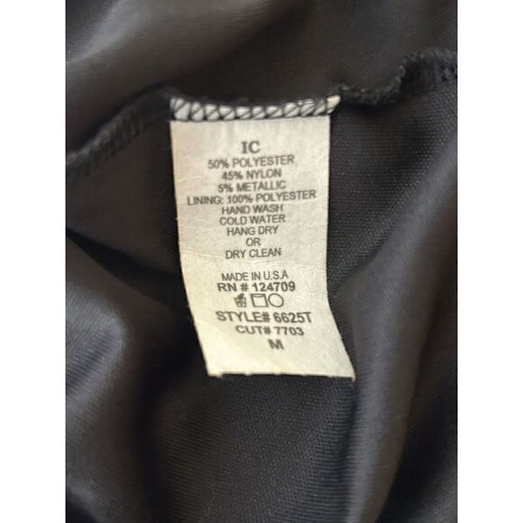 IC BY CONNIE K STRETCH TUNIC TOP MEDIUM ASYMMETRICAL HEM LONG TAB SLEEVES LINED - Picture 5 of 5